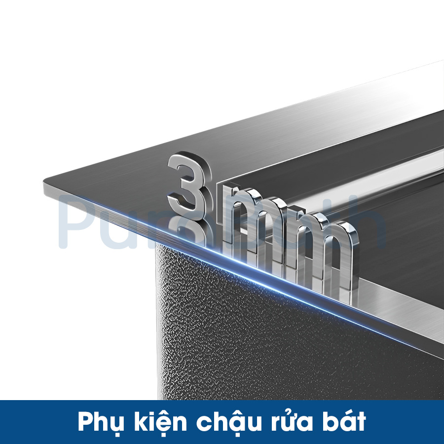 CHẬU RỬA BÁT HANDMADE 1 HỐ PURABATH PURA-7545 - Ảnh 2