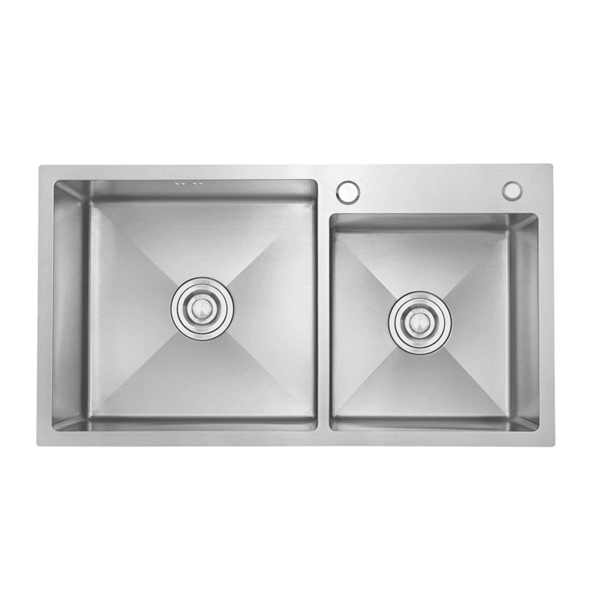 CHẬU RỬA BÁT HANDMADE 2 HỐ LỆCH PURABATH PURA-8245L